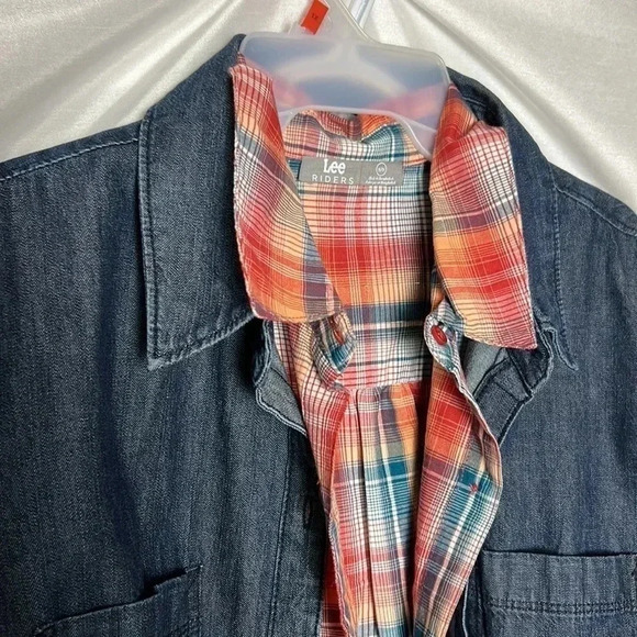 LEE Riders,shirt vtg NWT,Red plaid,cottage core,country vibe,clueless preppy - Picture 8 of 14
